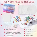 QUEFE Kit de perles à repasser 15 000 pièces 72 couleurs Kit de perles de 5 mm comprenant un panneau perforé, des perles fondantes, du papier à repasser, des pinces et des crochets colorés, fournitures d'art et d'artisanat de Noël à la maison pour les fil