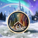 Ensemble de broderie de la Nativité DIY – Stitch The Holy Story, kit de broderie de Noël avec tissu, fils et aiguilles, kit de broderie chrétienne pour adultes débutants, décoration d'intérieur et cadeaux (1 pièce)