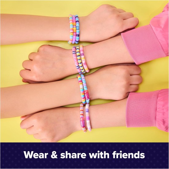 Cool Maker, Kit de fabrication de bracelets Stack'd Heishi Studio avec stylo à perles facile et plus de 1 200 perles pour bracelets, pour 15 personnes, jouets d'art et d'artisanat pour enfants pour filles de 7 ans et plus