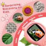 Mini microscope numérique portable pour enfants – Jouets éducatifs scientifiques, cadeaux de Noël et d'anniversaire pour filles et garçons âgés de 5, 6, 7, 8, 9, 10, 11, 12 ans (rose)