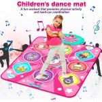Tapis de danse licorne, tapis de jeu de rythme de mixage de danse, tapis de danse rose avec lumières LED, volume réglable, musique intégrée, 5 modes de jeu, cadeaux de Noël pour filles de 3 à 12 ans Tapis de danse licorne, tapis de jeu de rythme de mixage de danse, tapis de danse rose avec lumières LED, volume réglable, musique intégrée, 5 modes de jeu, cadeaux de Noël pour filles de 3 à 12 ans