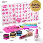 Pretty Me Kit de tatouage à paillettes pour enfants – Faux tatouages pailletés et métalliques pour filles – Idées cadeaux d'anniversaire pour fille – Ensemble de tatouages temporaires – Kits d'artisanat, jouets pour enfants de 6, 7, 8, 9, 10, 11 ans – Pretty Me Kit de tatouage à paillettes pour enfants – Faux tatouages pailletés et métalliques pour filles – Idées cadeaux d'anniversaire pour fille – Ensemble de tatouages temporaires – Kits d'artisanat, jouets pour enfants de 6, 7, 8, 9, 10, 11 ans –