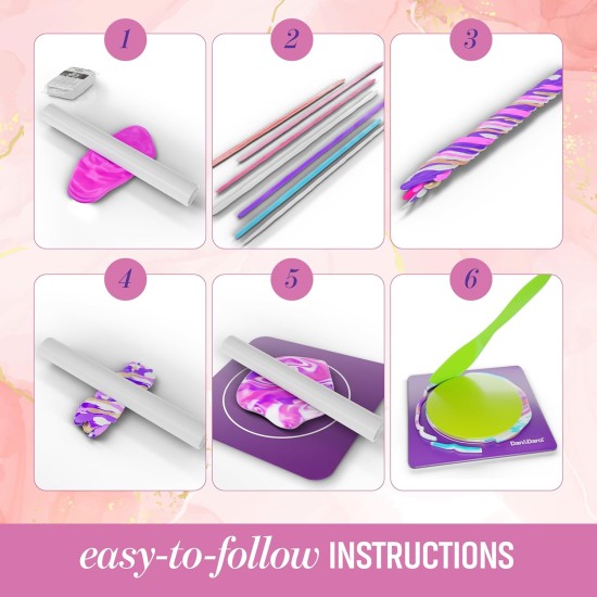 Dan&Darci Craft 'n Clay – Kit de fabrication de plats à bijoux pour enfants âgés de 8 à 14 ans – Meilleurs kits de bricolage – Cadeaux de Pâques – Jouets créatifs pour préadolescents et adolescents – Idées cadeaux d'anniversaire pour filles