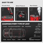 Testeur de fuite sous vide EVAP pour machine à fumée automobile AutoLine Pro HyperSmoke™ – Pression réglable – Fluide de fumée approuvé par le OEM – Moteur de compresseur d'air intégré – Comprend un adaptateur EVAP pour cône et bouchon de gaz. Testeur de fuite sous vide EVAP pour machine à fumée automobile AutoLine Pro HyperSmoke™ – Pression réglable – Fluide de fumée approuvé par le OEM – Moteur de compresseur d'air intégré – Comprend un adaptateur EVAP pour cône et bouchon de gaz.