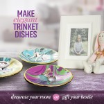 Dan&Darci Craft 'n Clay – Kit de fabrication de plats à bijoux pour enfants âgés de 8 à 14 ans – Meilleurs kits de bricolage – Cadeaux de Pâques – Jouets créatifs pour préadolescents et adolescents – Idées cadeaux d'anniversaire pour filles