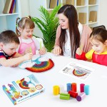 Kit de mini tapis avec crochet arc-en-ciel à faire soi-même, pour la Saint-Valentin, pour enfants, adultes, débutants, fabrication de votre propre tapis au crochet, toile imprimée, tapis, couture croisée, cadeau de Noël pour la décoration de la maison