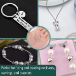 Mr. Pen - Anneaux de saut ouverts, argent, 1014 pièces, 6 tailles d'anneaux de saut ouverts pour la fabrication de bijoux, anneaux de saut en argent et fermoirs mousquetons