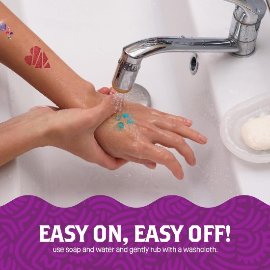 Pretty Me Kit de tatouage à paillettes pour enfants – Faux tatouages pailletés et métalliques pour filles – Idées cadeaux d'anniversaire pour fille – Ensemble de tatouages temporaires – Kits d'artisanat, jouets pour enfants de 6, 7, 8, 9, 10, 11 ans – Pretty Me Kit de tatouage à paillettes pour enfants – Faux tatouages pailletés et métalliques pour filles – Idées cadeaux d'anniversaire pour fille – Ensemble de tatouages temporaires – Kits d'artisanat, jouets pour enfants de 6, 7, 8, 9, 10, 11 ans –