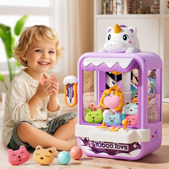 Machine à griffes pour enfants filles, distributeurs automatiques de jouets pour filles de 4, 5, 6, 7, 8 ans, jouets licornes pour filles de 6 à 8 ans, jeu d'arcade, jouet de fête de 6 à 7 ans, idées cadeaux d'anniversaire de Pâques pour filles de 4, 5, 6 Machine à griffes pour enfants filles, distributeurs automatiques de jouets pour filles de 4, 5, 6, 7, 8 ans, jouets licornes pour filles de 6 à 8 ans, jeu d'arcade, jouet de fête de 6 à 7 ans, idées cadeaux d'anniversaire de Pâques pour filles de 4, 5, 6