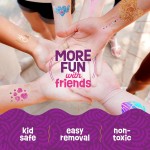 Pretty Me Kit de tatouage à paillettes pour enfants – Faux tatouages pailletés et métalliques pour filles – Idées cadeaux d'anniversaire pour fille – Ensemble de tatouages temporaires – Kits d'artisanat, jouets pour enfants de 6, 7, 8, 9, 10, 11 ans – Pretty Me Kit de tatouage à paillettes pour enfants – Faux tatouages pailletés et métalliques pour filles – Idées cadeaux d'anniversaire pour fille – Ensemble de tatouages temporaires – Kits d'artisanat, jouets pour enfants de 6, 7, 8, 9, 10, 11 ans –