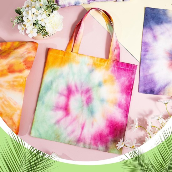 Silkfly Lot de 10 sacs fourre-tout en coton blanc pour articles de teinture à nouer pour grands groupes, projet de fête, bricolage artisanal Silkfly Lot de 10 sacs fourre-tout en coton blanc pour articles de teinture à nouer pour grands groupes, projet de fête, bricolage artisanal