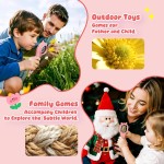 Mini microscope numérique portable pour enfants – Jouets éducatifs scientifiques, cadeaux de Noël et d'anniversaire pour filles et garçons âgés de 5, 6, 7, 8, 9, 10, 11, 12 ans (rose)