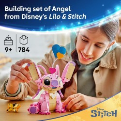 LEGO Disney Angel Lilo & Stitch Jouet pour enfants – Ensemble de décoration de chambre et de construction pour filles et garçons, à partir de 9 ans – Idée de cadeau d'anniversaire pour les jeunes fans qui aiment les objets Stitch et les jouets d'apprentis
