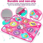 Tapis de danse licorne, tapis de jeu de rythme de mixage de danse, tapis de danse rose avec lumières LED, volume réglable, musique intégrée, 5 modes de jeu, cadeaux de Noël pour filles de 3 à 12 ans Tapis de danse licorne, tapis de jeu de rythme de mixage de danse, tapis de danse rose avec lumières LED, volume réglable, musique intégrée, 5 modes de jeu, cadeaux de Noël pour filles de 3 à 12 ans