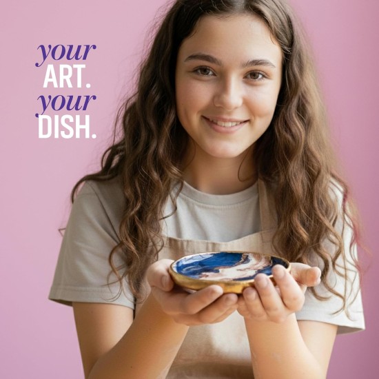 Dan&Darci Craft 'n Clay – Kit de fabrication de plats à bijoux pour enfants âgés de 8 à 14 ans – Meilleurs kits de bricolage – Cadeaux de Pâques – Jouets créatifs pour préadolescents et adolescents – Idées cadeaux d'anniversaire pour filles