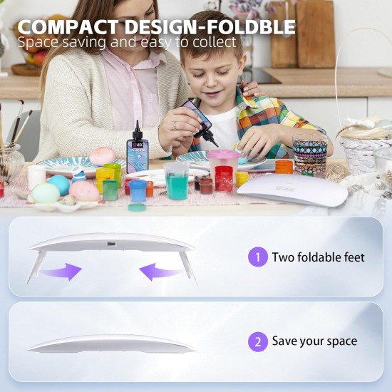 LET'S RESIN Lampe UV améliorée pour résine, lampe UV portable de grande taille, lampe UV à durcissement rapide et portable, fournitures de fabrication de bijoux pour résine UV, bricolage, décoration LET'S RESIN Lampe UV améliorée pour résine, lampe UV portable de grande taille, lampe UV à durcissement rapide et portable, fournitures de fabrication de bijoux pour résine UV, bricolage, décoration