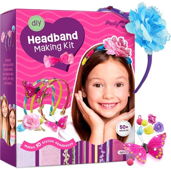Kit de fabrication de bandeaux Pretty Me pour filles – Cadeau de Pâques pour loisirs créatifs – Créez vos propres bandeaux tendance pour enfants – Accessoires pour cheveux DIY – Cadeau pour fille de 5 à 12 ans – Cadeaux artistiques et artisanaux pour peti Kit de fabrication de bandeaux Pretty Me pour filles – Cadeau de Pâques pour loisirs créatifs – Créez vos propres bandeaux tendance pour enfants – Accessoires pour cheveux DIY – Cadeau pour fille de 5 à 12 ans – Cadeaux artistiques et artisanaux pour peti