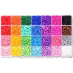 28 couleurs de perles de rocaille de 3 mm, kit de 7 200 perles de rocaille en verre pour la fabrication de bijoux, l'artisanat et la fabrication de bracelets.