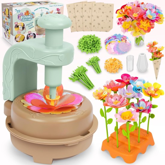 Jouets de bouquets de fleurs en tissu, kits de bricolage, jouets pour enfants – Jouet de marché de fleurs, construisez votre bouquet de fleurs, arts et travaux manuels pour petites filles de 4 ans et plus, activité éducative, cadeaux d'anniversaire présco